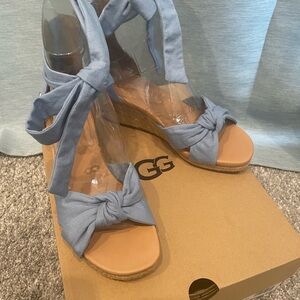 UGG women’s wedge sandal, blue size 8.5